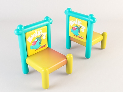 Modern Children's Chair Home Chair 3d model