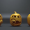 Modern Sculpture Pumpkin Monster 3d model