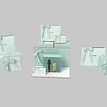 Estee Lauder Light Blue Gift Boxes With Ribbon Decoration And Perfume Bottle