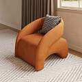 Luxury Soft Caramel Velvet Sofa Set With Matching Single Armchair For Cozy Modern Living Room