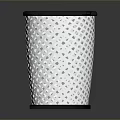 Modern Household Trash Can With Mesh Design And Black Rim Plastic Material