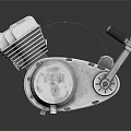 High Quality Automotive Engine Parts Metal Cylinder Head With Cooling Fins For Car Repair
