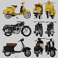 Vintage Motorcycles Collection Featuring Various Styles And Color Options Like Yellow Black White