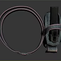 Futuristic Sci Fi Tactical Weapon Gear With Metallic Body And Straps Design