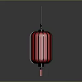 Traditional Red Lantern Furniture With Gray Frame And Hanging Design For Home Interior