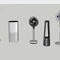 Different Types of Modern Household Electrical Appliances Including Tower Table and Bladeless Fans