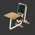 Contemporary Dining Table Set With Wooden Tabletop Metal Frame And Comfortable Chairs