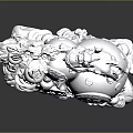 Silver Decorative Sculpture With Intricate Carvings Stable Base And Shiny Finish