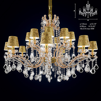 Crystal chandelier 3d model