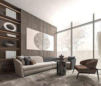 Modern Reception Room 3d model