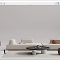 Modern Sofa Coffee Table Combination Multiplayer Sofa Coffee Table Combination 3d model