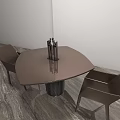 Dining table and chair combination 3d model