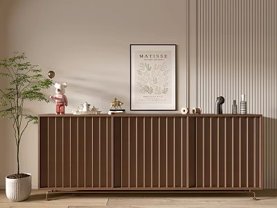 Modern Wood Grain Cabinet Simple Style Cabinet Whole Cabinet Sideboard Balcony Cabinet Storage Cabinet Entrance Cabinet 3d model