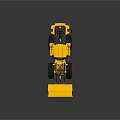 bulldozer low mode bulldozer pixel bulldozer voxel bulldozer crawler bulldozer hydraulic crawler bulldozer 3d model
