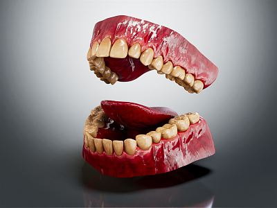 modern teeth gums 3d model