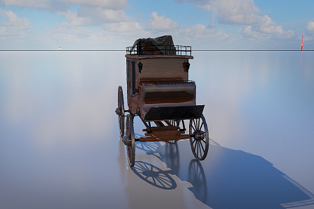 Vintage carriage 3d model