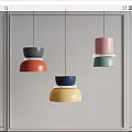 Modern chandelier small chandelier combination 3d model
