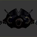 Detailed 3D Character Model With Stylish Trench Coat Wide Brim Hat And Dual Blades