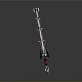 Space Rocket Model With Multistage Design Silver Body Red Accents And Vertical Standing