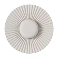 Modern White Wall Sconce With Radial Pattern And Warm LED Light Design 3d model