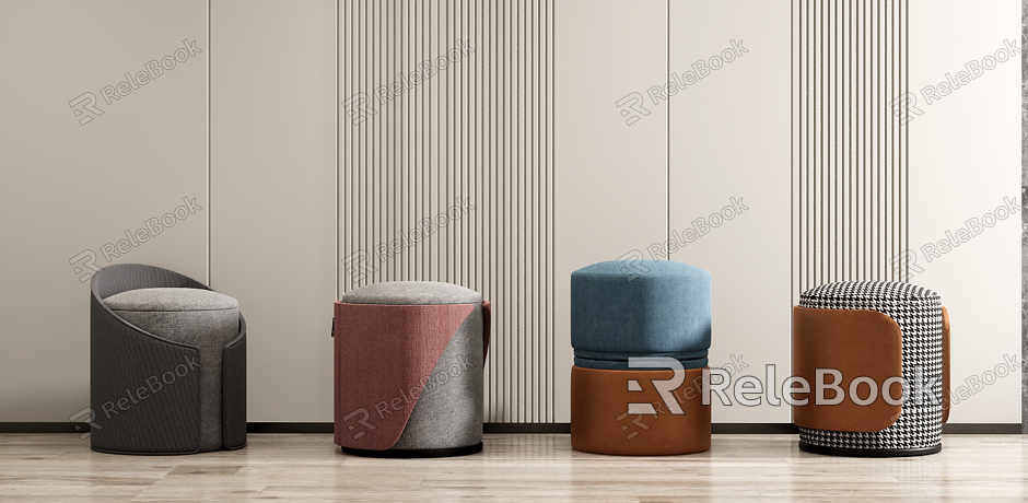 Modern sofa stool stool combination model