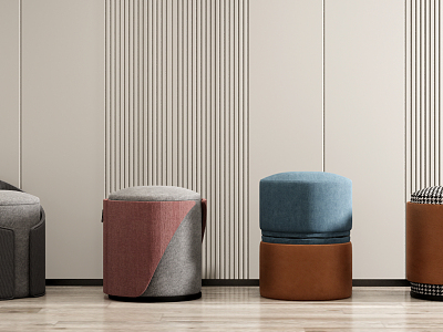 Modern sofa stool combination model