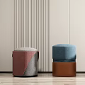 Modern sofa stool combination 3d model