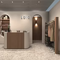 Clothing Store Interior Design With Clothing Racks Mannequins Decorative Plants And Modern Lighting