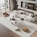 Sofa coffee table combination 3d model