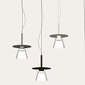 Modern Pendant Lights With Metal Finishes And White Shades In Minimalist Design