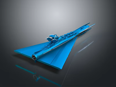 Futuristic Blue Airliner Showcasing Streamlined Aerodynamic Design And Modern Sleek Appearance 3d model