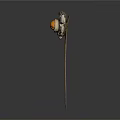 Elegant Floral Hairpin Jewelry With Yellow Gem Center And Gold Decorative Elements
