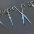 Medical Scissors With Metallic Handles And Precision Blades For Surgical Use
