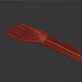 Polished Copper Metal Fork With Multi Tine Design And Ergonomic Handle