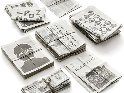 Modern newspapers, newspapers, books, ornaments, newspaper combinations 3d model