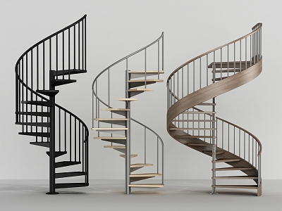 modern staircase revolving staircase 3d model