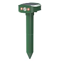 Green Pole Device With Red Indicator Lights On Top Structure