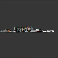 Household Items Including Books And Magazines Scattered On Black Background