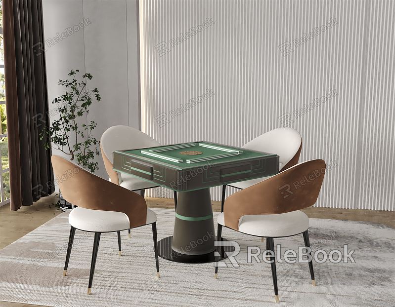 Modern Mahjong Table and Chair Mahjong Table model