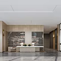 Spacious Modern Hotel Lobby Interior With Large Windows Wooden Bookshelves And Comfortable Sofas