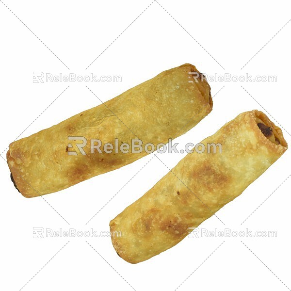 Spring Rolls Food 3d model