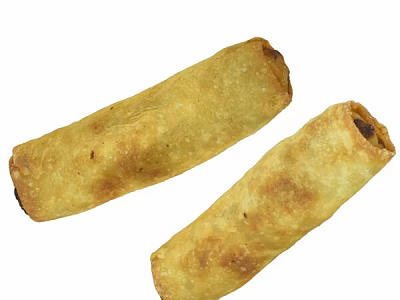 Crispy Golden Brown Fried Spring Rolls With Crunchy Texture And Traditional Asian Flavor 3d model