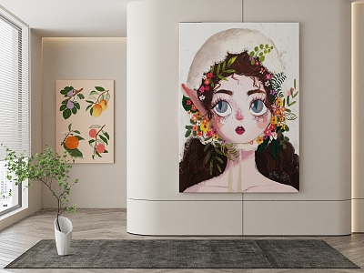 modern decorative painting 3d model