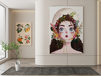 modern decorative painting 3d model