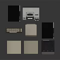 Vintage Electronic Devices Collection Featuring Old Computers Monitors And Keyboards