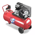 Fiac Industrial Air Compressor With Red Tank And Mobile Wheels Design