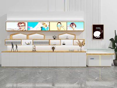 Modern Display Shelves With Multi Tier Design And LED Lighting For Retail Merchandise Showcase 3d model