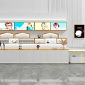 Modern Display Shelves With Multi Tier Design And LED Lighting For Retail Merchandise Showcase