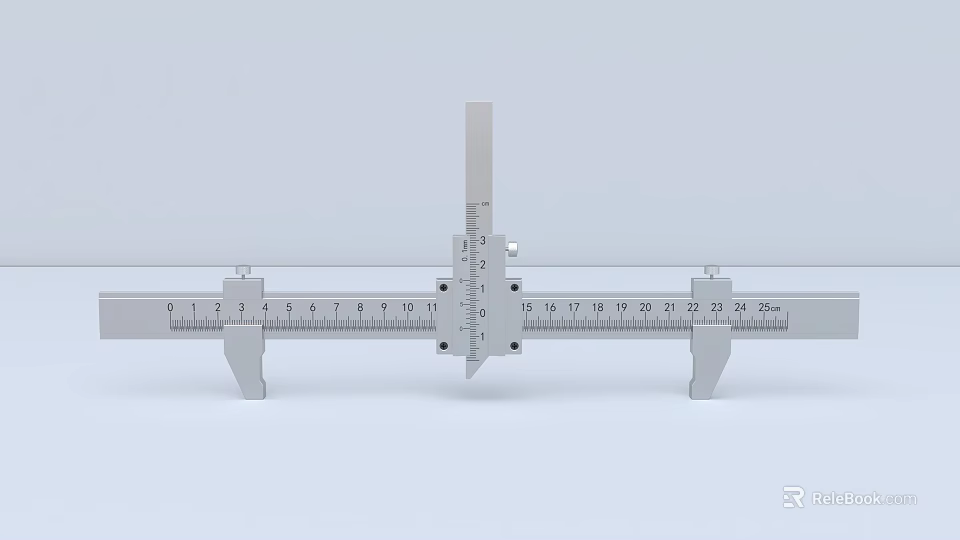 Vernier Caliper Precision Measuring Tool With Stainless Steel Scale And Jaws 3d model 
