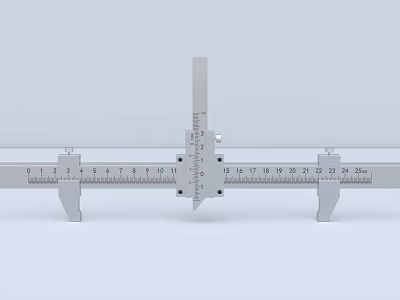 Vernier Caliper Precision Measuring Tool With Stainless Steel Scale And Jaws 3d model